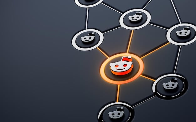 A graphic illustrating a network of fake social media accounts (bots) spreading misinformation to a larger audience, with connections highlighting the flow of false information and its distribution across various platforms.