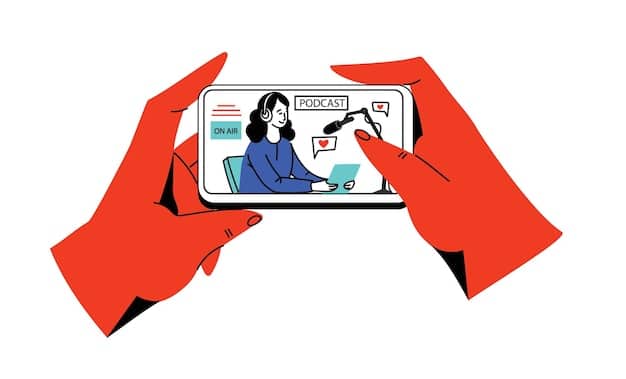 A visual representation of a reporter conducting an online interview, showcasing the use of digital tools for transparent and ethical journalism with a focus on source verification.