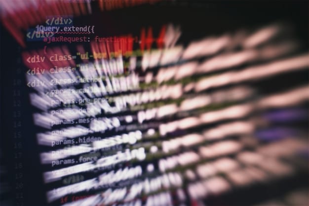 A close-up image of a computer screen displaying lines of complex code, with a blurred face superimposed over the code, representing the AI technology behind deepfake creation. The lighting is dim and focused on the screen, creating a sense of technological mystery.