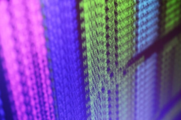 A close-up of a computer screen displaying lines of complex code with highlighted sections indicating potential biases. Overlaid on the code are graphic representations of diverse faces, symbolizing the impact of code on different populations. The overall tone is technical and analytical.