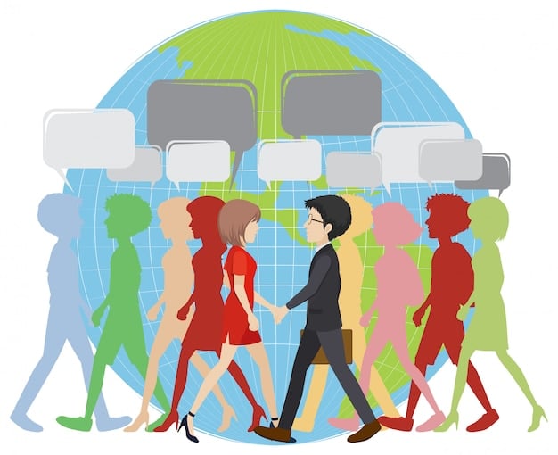 A graphic illustration depicting different types of frames used in economic news (e.g., causation, human interest, conflict), visually connecting each frame to its potential impact on the audience.