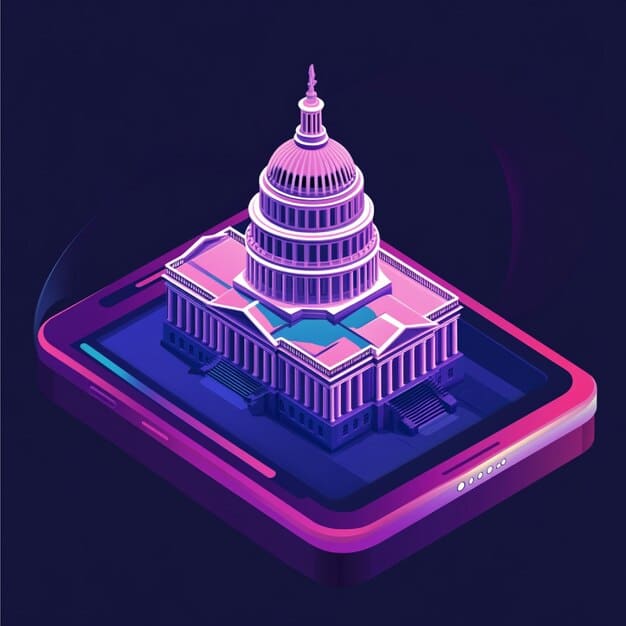 A digital illustration of the US Capitol Building with the TikTok logo superimposed, symbolizing the legislative debate surrounding the app.