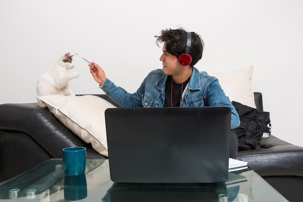 A creator hosting a virtual meet-and-greet with fans using AR technology. The fans are represented as avatars in a 3D environment, interacting with the creator in real-time. The scene is set in a futuristic studio with advanced technology.