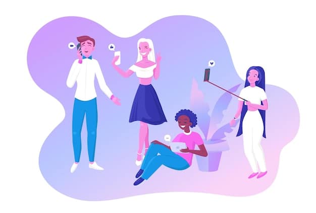 A creator interacting with their community in a virtual world. The community members are represented as diverse avatars, engaging in various activities such as live streaming, attending virtual events, and participating in collaborative projects.