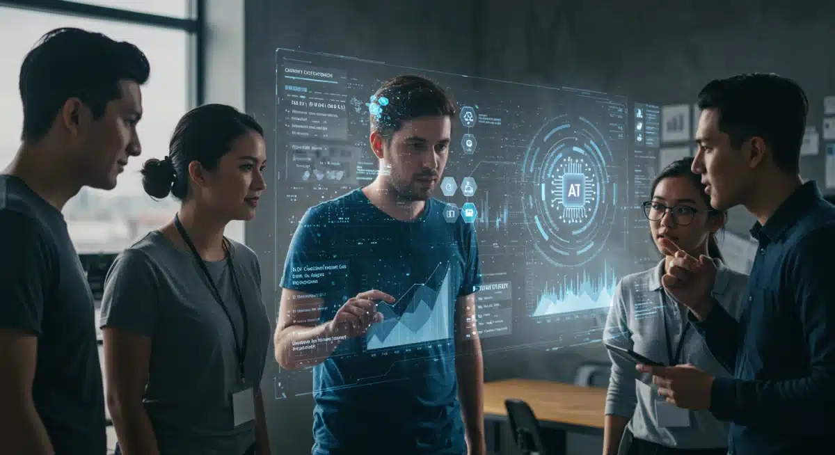 Digital marketers analysing AI-driven viral content analytics in a US context