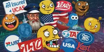 US brands capitalising on viral meme marketing in early 2026, a dynamic digital collage.