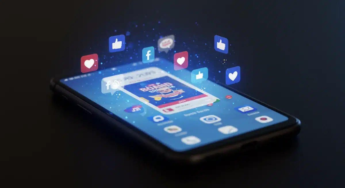 Smartphone screen showing a viral brand meme with high social media engagement.