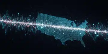 Futuristic digital network illustrating viral content strategy spread across US audiences