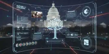 Dynamic digital interface showcasing interactive storytelling elements for US online publishers in 2026.