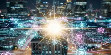 Illustration of a digital network showing content going viral, reaching millions of views in the US.