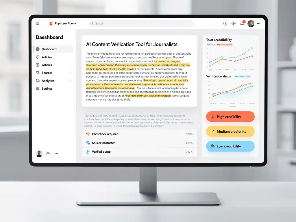 AI-powered content analysis dashboard for journalists