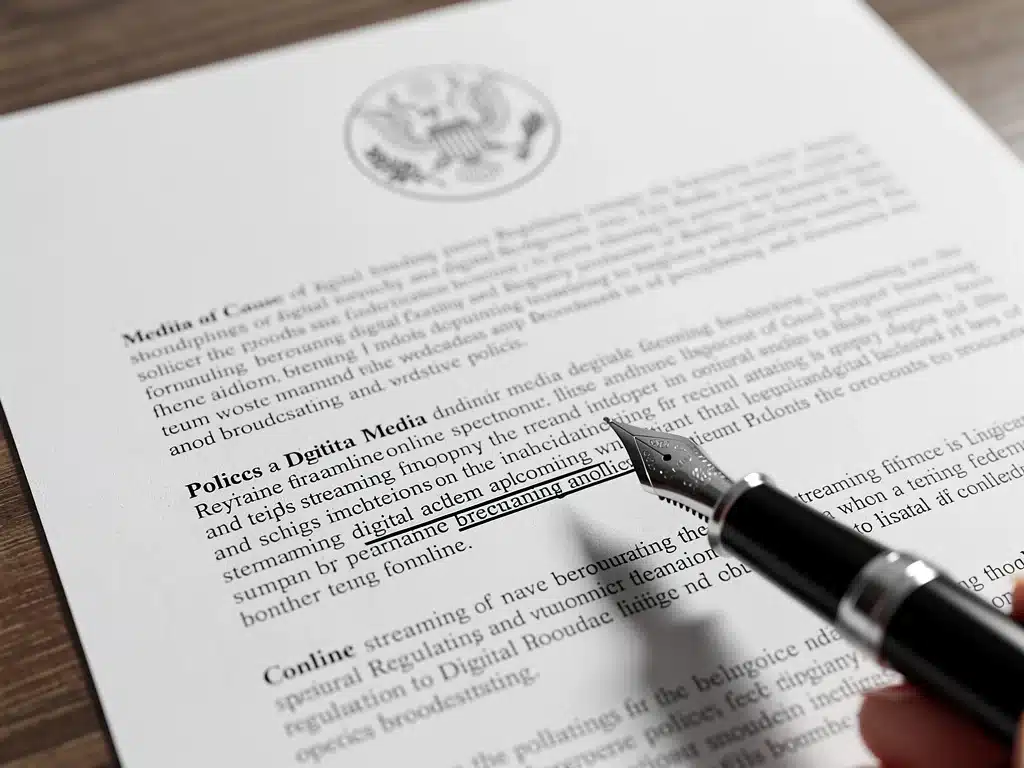 FCC regulatory document highlighting digital media compliance