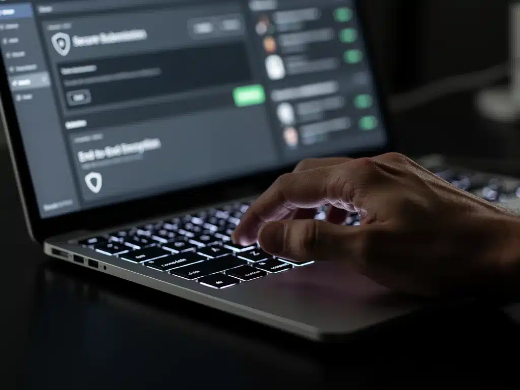 Secure digital communication through SecureDrop submission portal